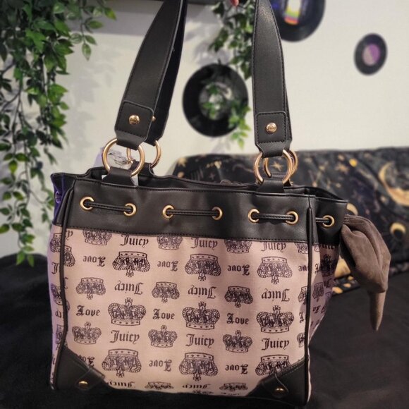 Viral Vintage Juicy Couture Pink and brown bow Day Dreamer bag - Picture 2 of 5